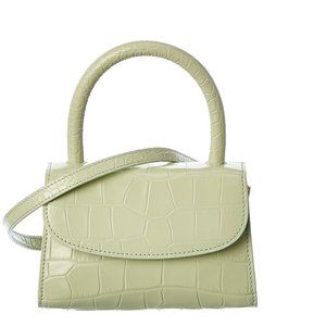 By Far Mini Croc-Embossed Leather Tote